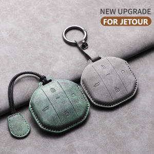 Car Key Case Cover For Jetour Freer Freedom T2 Freer Traveller T1 Leather Car Key Case Cover Keychain Protector Shell Decorative