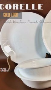 Corelle USA [Gold Logo] - Gold Winter Frost Silver Tree  - Full 10 Món Tô Chén Tem Vàng Ánh Bạc