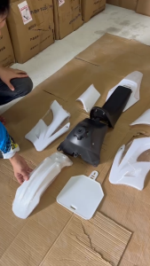 ชุดสีแต่งรถวิบาก TTR110 สีขาวล้วน เปลือกวิบาก ทีทีอาร์110 แนวสายลุย สายซิ่งเต็มระบบ ทั้งคัน9ชิ้น