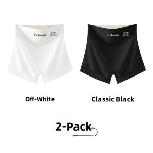 MiiOW | Womens Safety Pants High Waist Ice Silk Seamless Flat Angle Shorts Underwear Two In One New Summer 2025 Color Close To Skin