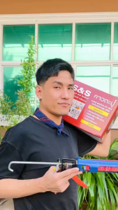 S&S กาวพลังตะปู ติดแน่น แห้งไว กันน้ำ ซุปเปอร์พลังยึดเกาะสูงพิเศษ ใช้แทนตะปู งานตกแต่ง สูตรน้ำมัน 310 ML.SS-001BR