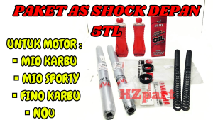 PAKET LENGKAP AS SHOCK DEPAN KODE-5TL ASLI ORIGINAL YAMAHA (2AS+1SET SEAL+2 PER+1SET OLI) ORI 100% .