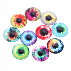 10 Chiếc Mắt Kính Cabochons 10-25mm Nửa Vòng Flatback Cho Mắt Rồng Mắt Mèo Đồ Chơi DIY Trang Sức Nhẫn Phụ Kiện