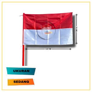 Bendera Merah Putih Indonesia Ukuran Sedang 110x70 Cm