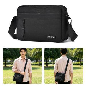 MENSPE Mens Shoulder Bag Waterproof Messenger Bag Fashion Travel Bag Business Bag Phone Bag Large Capacity Cross Body Bag Lightweight Casual Bag Fashion Leisure Sport Street Bag