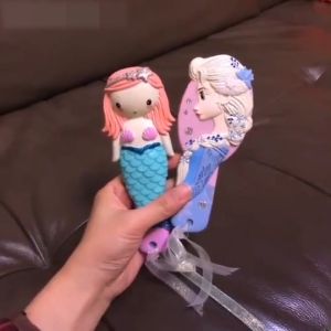 Bayar Di Tempat - Sisir Rambut Premium Anak / Hair Comb Kids 3D Princess Putri / Sisir Bulat Anak