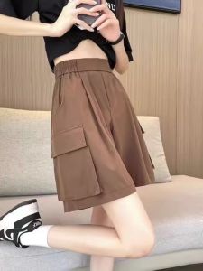 กางเกงขายาวทรงหลวมเอวสูง ผ้าไหมน้ำแข็งบางแห้งเร็ว 5 ชิ้น กางเกงขายาวทรงสปอร์ตสำหรับฤดูร้อนปี 2025 สำหรับผู้ชายและผู้หญิง