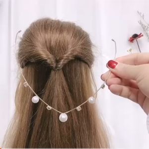 Headband Alloy Hairband Pearl Leaf Rhinestone / 韩国后戴式甜美卡发箍盘发饰品头饰