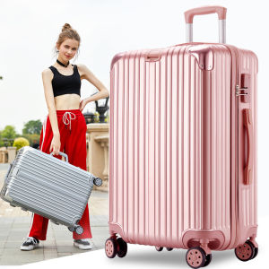Retro Zipper Style Luggage Suitcase Large Capacity Travel Bag for Men And Women 20 Inch Carry-On with Universal Wheels