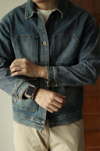 Áo Khoác Denim Rửa Mòn Phong Cách Vintage Nam