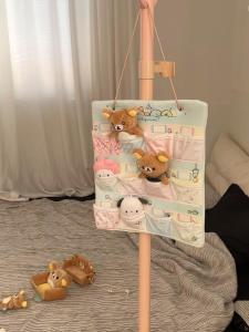 Macaron Hanging Storage Bag Bedroom Plush Toy Doll Display Dormitory Miscellaneous Items Organization High Aesthetic Value