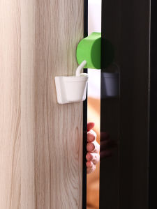 กั้นประตูแบบป้องกันการติดขัดสำหรับเด็ก วัสดุ PP ปลอดภัยสำหรับใช้ในบ้าน อุปกรณ์เสริมความปลอดภัยสำหรับประตูเดี่ยวและประตูคู่