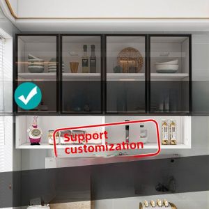 Glass Cabinet Door Kitchen Wall Cupboard Balcony Bedroom Wall Cabinet Wall Solid Wood Locker Fir Storage Cabinet