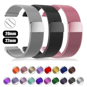 20mm/22mm Milanese band For Amazfit GTS/2/2e/3/4/GTS2 Mini/GTR 47mm/GTR2/3/4/Pro stratos Metal Bracelet Amazfit bip 3 pro strap