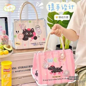 Waterproof Aluminum Foil Lunch Box Bag Portable Handbag Womens Cute Storage Bag for Office Workers And Students