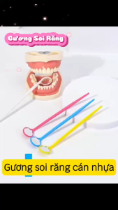 Gương Nha khoa Vệ Sinh Răng Miệng_Gương Nha Khoa Cầm Tay Cán Nhựa Nhỏ Nọn An Toàn Kính Nha Khoa_Kính Soi Răng Nha