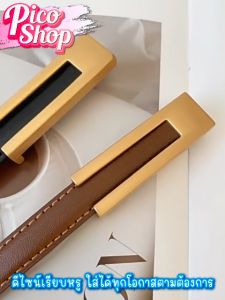 เข็มขัดผู้หญิง หนัง PU สไตล์หรูหรา แฟชั่นสำหรับผู้หญิง สไตล์ลูกคุณหนู เส้นเล็ก สง่างาม คุณภาพสูง ขอบบาง หัวหมุดT1