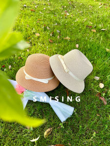 French Vintage Hepburn Style Womens Straw Hat Butterfly Knot Beach Countryside Vacation Elegant Lightweight Spring Summer Autumn