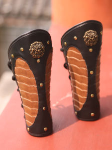 Hanfu Sleeveless Armor Wrist Protector Fishermans Clothing round Neck Robe Accessory Ancient Costume Youth Boy Chinese Style