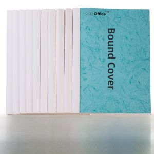 White Plastic Thermal Binding Covers A4 Document Covers Transparent for Thermal Binding Machine Bid Document Covers