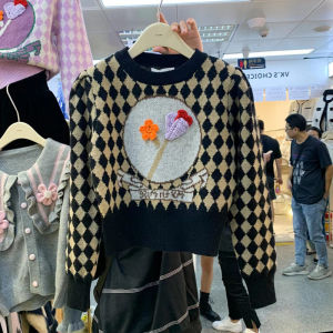 ระดับไฮเอนด์ ดีไซน์ แขนยาว เสื้อสเวตเตอร์ ผู้หญิง รูปหัวใจ 3D ถักความร้อนสบายรอบคอ ฤดูหนาว เสื้อผ้าแฟชั่นสตรี