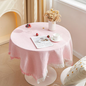 Bàn Tròn Phong Cách Pháp Màu Hồng Ren Thanh Lịch Chống Bụi Bàn Trà Bàn Ăn Bàn Tròn Nhỏ Băng Đô Phong Cách Công Chúa