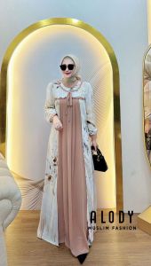 (20) ALODY CITRA  Baju Dress Gamis Wanita Muslim Citra Dress By Alody. Nazra Sha