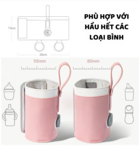 Túi ủ ấm bình sữa bằng da cao cấp AboutBaby điều chỉnh 3 chế độ sưởi ấm