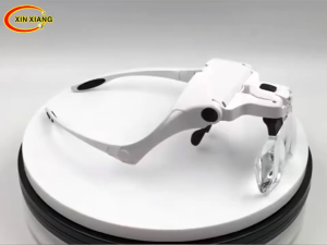 ORI HKFZ Kacamata Pembesar servis hp jam tangan elektronik Magnifier 2 LED 5 Lens 3.5X - 9892B2