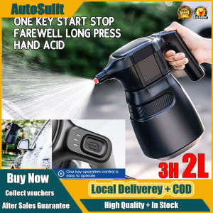 Foam Cannon Wireless 2L High Pressure - Car Wash Sprayer W/ 5 Nozzles Rechargeable Batt-ery IPX5 Waterproof For Motorcycle & Home Cleaning