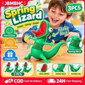 Jbmbhc vui lung lay thằn lằn Keychain đồ chơi để bàn mùa xuân cổ lắc hình Meme trang trí Bảng điều khiển xe hơi Phụ kiện trẻ em Fidget Quà Tặng