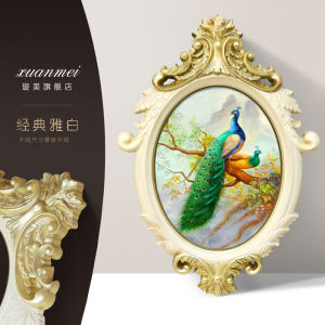 New Unique Photo Frame Entrance Painting Animal Peacock American Style Corridor Mural European Handmade Three-Dimensional Oil Painting