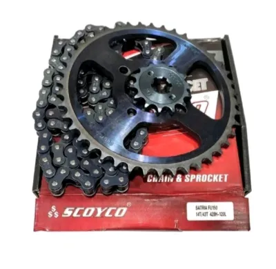 Gear Paket Depan Belakang Set Rantai Satria Fu 150 Ukuran Standar 14/43 T 428H 120L