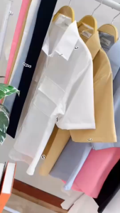 TW22532 Set 3 ชิ้น เสื้อเชิ้ตแขนสั้น + กางเกงขายาว กับสายผูกโบว์