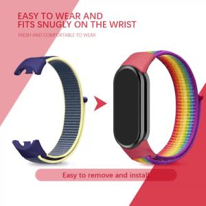 Nylon Loop for Xiaomi Mi Band 9 8 Strap 8 NFC Smart Watch Wristband Correa Replacement Sport Pulsera for Miband 8 Bracelet Corre