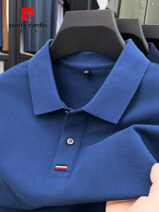 Pierre Cardin Pure Cotton Classy Polo Shirt Mens Short Sleeve T-Shirt Summer New Polo Collar Middle-Aged Leisure Solid Color Half Sleeve