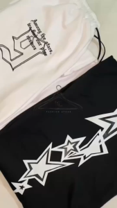 Letter Stars Celana Kulot Sweat Pants | Bawahan Celana Kulot Wanita | Celana Panjang Korean Style