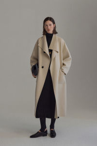 epoque de rueen | Luxurious Warm Wool Cashmere Double-faced Coat