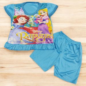 Now ชุดเด็กผู้หญิงแขนยาว ผ้ามันไมโคร ไซร์ S น้ำหนักประมาณ 7-12กิโล อายุ 1-2ปี ชุดเจ้าหญิง