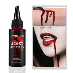 ฮาโลวีน 50ml Dark Fresh Human Blood ultra-realistic เลือดปลอมเจลสําหรับ SFX แผลตัดClownแวมไพร์ฟิล์มคอสเพลย์แต่งหน้า