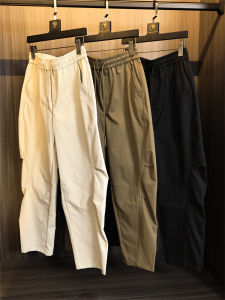 Quần Dài Thường Ngày Mùa Thu 3D Dáng Rộng Cạp Cao Màu Trơn Phong Cách Công Sở Quần Dài Thể Thao Ngoài Trời Quần Dài Thường Ngày