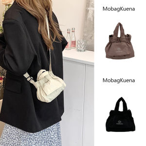 กระเป๋าสะพายข้างผ้าใบนิ่มสไตล์ฤดูร้อนสำหรับนักเรียน กระเป๋าถือทรงถัง กระเป๋าสะพายไหล่ข้างเดียวแบบนิ่ม สีสันสดใส ความจุขนาดเล็ก