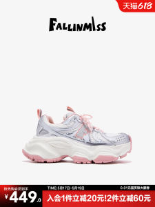 Pink Thick Bottom Dad Shoes Spring 2025 New Style Casual Increase Height Womens Shoes FallinMiss Brand round Head Deep Mouth