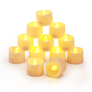 Brifit 12PCS Flameless Candle Light LED Tea Light Warm White Candle Light Decoration Suitable for Halloween decoration holiday wedding proposal etc.