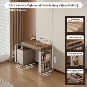 ZUNTONGGE | Multifunctional Vanity and Storage Table Solid Wood