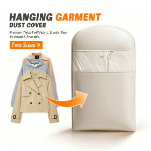 Hanging Garment Dust Cover with Clear View Window Hang & Lay Flat Dual Use Garment Compression Dust-Proof Storage Bag for Keep Clothes Clean Fresh & Dust Moisture Sarung Pelindung Habuk Pakaian 衣物防尘罩