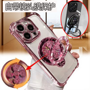 เคสโทรศัพท์มือถือแบบมีขาตั้ง 360 องศาแบบหมุนได้พร้อมฟิล์มกันรอยเลนส์ ป้องกันการตกหล่น สำหรับ Vivo S30pro V50 V40 S20 S19 S18 S17 S16 V30 S16