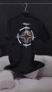 Áo Polo Nam POLOMAN Họa Tiết La Bàn Chất CVC Cá Sấu Thoáng Mát Phong Cách Trẻ Trung Năng Động