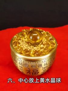 百福缸 米缸 神台 fengshui风水 BRASS RICE TANK BAIFU TANK 黄铜米缸 聚宝盆 招财缸桌面小铜摆件 香炉铜缸 元宝