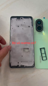 bộ vỏ realme C67 có kính cam và khe sim